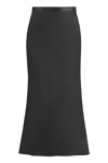 Calvin Klein Logo-waistband Detail Midi Skirt In Black