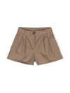 Douuod Pleated Tailored Shorts In Brown
