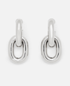 Rabanne Silver Xl Link Double Hoop Earrings In Silver
