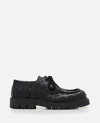 Bottega Veneta Haddock Intrecciato Leather Derby Shoes In Black