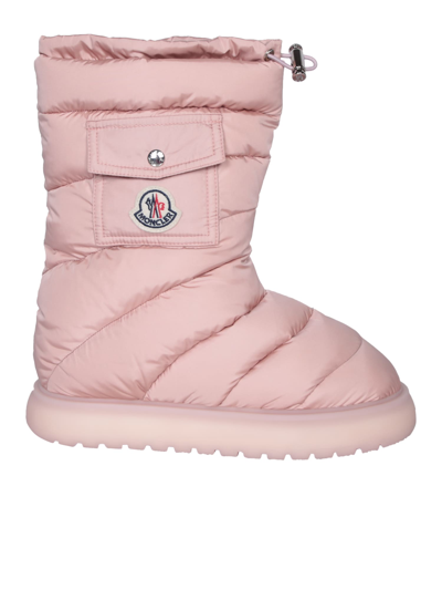 Moncler Gaia Nylon Midi Snow Boots In Pink