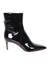 Santoni Leather Ankle Boot In Black