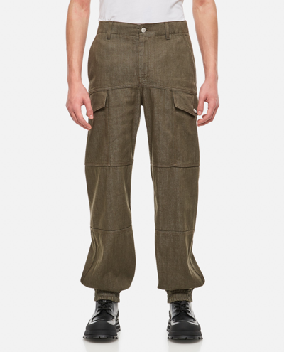 Alexander Mcqueen Denim Cotton Jogger In Green