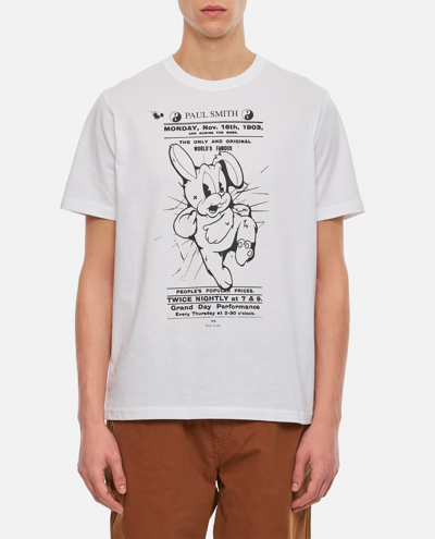 Paul Smith Rabbit Poster T-shirt In White