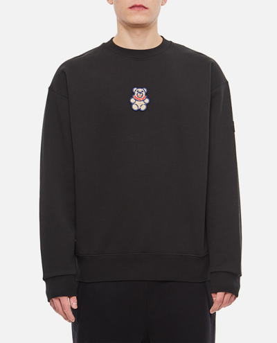 Moncler Teddy Bear Patch Sweatshirt In Black