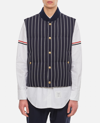 Thom Browne Wool Stripe Vest In Blue