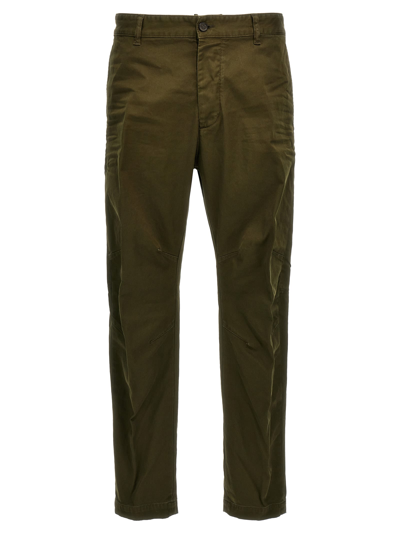 Dsquared2 Dsquared Man Khaki Stretch Cotton Sexy Chino Pant In Green
