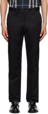 BURBERRY BLACK EMBROIDERED TROUSERS