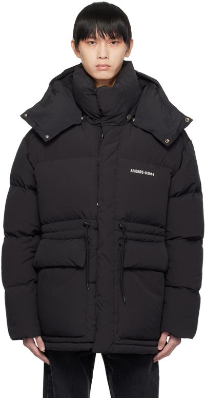 Axel Arigato Logo-print Puffer Coat In Schwarz