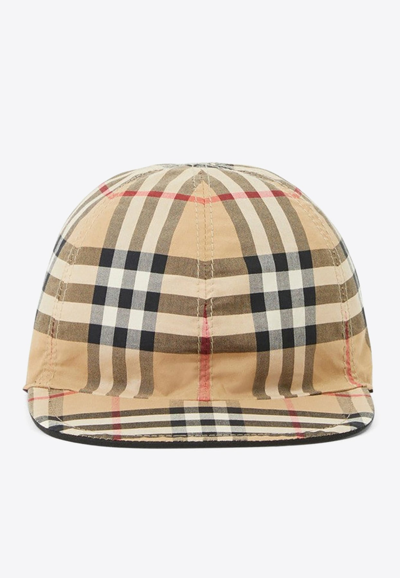 Burberry Kids' Boys Reversible Vintage Check Baseball Cap In Black