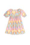 Stella Mccartney Kids Teen Girls Orange Shell Print Cotton Dress In Multicolour