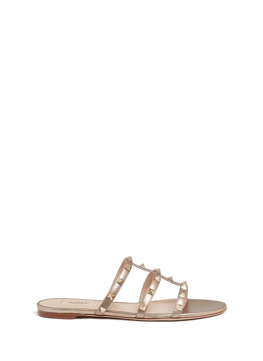 valentino flat slide sandal