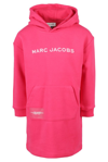 THE MARC JACOBS THE MARC JACOBS KIDS LOGO PRINTED POUCH POCKET HOODED DRESS