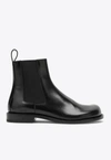 Loewe Women's Campo Patent Leather Chelsea Boots In Black