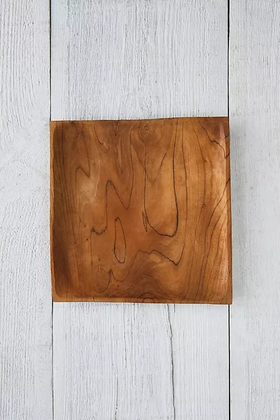 Terrain Square Teak Root Salad Plate In Brown