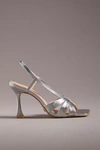 Vicenza Square-toe Heels In Silver