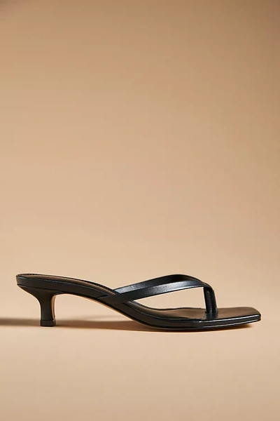 By Anthropologie Thong Kitten Heels In Black