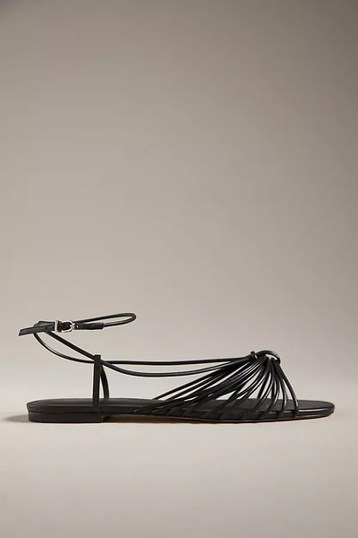 By Anthropologie Strappy Flat Sandals In Grey