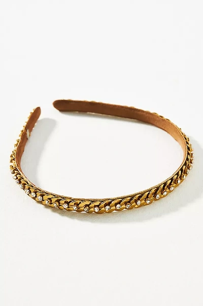 Deepa Gurnani Chain Headband In Gold