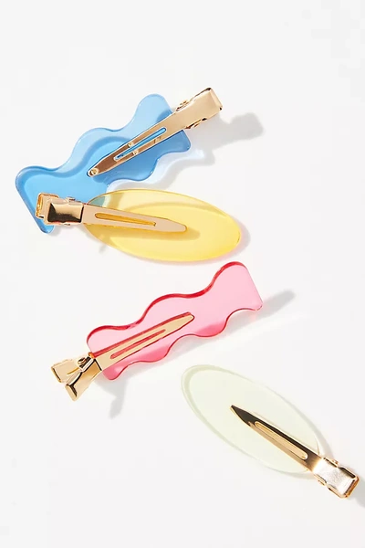 Anthropologie Glow Ready Crease-free Clips, Set Of 4 In Multicolor