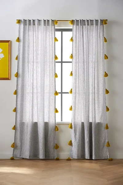 Anthropologie Mindra Stripe Curtain