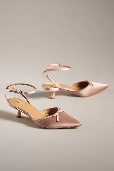 Reformation Wade Kitten Heels In Beige