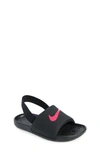 Nike Kids' Kawa Slingback Sandal In 008 Black/vvdpnk