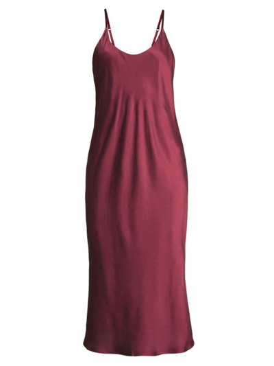 Lunya Washable Silk Slipdress Nightgown In Calliope Wine