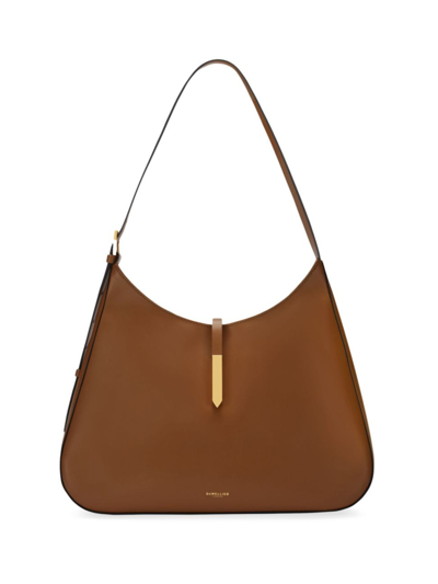 Demellier Midi Tokyo Smooth Leather Shoulder Bag In Brown