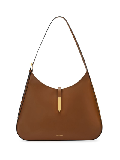 Demellier Midi Tokyo Smooth Leather Shoulder Bag In Tan