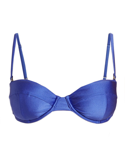 Simkhai Constantine Bustier Bikini Top In Lapis Blue
