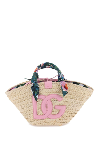 Dolce & Gabbana Kendra Handbag In Beige,pink