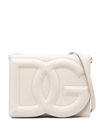 DOLCE & GABBANA DG LOGO BAG BEIGE CROSSBODY BAG IN LEATHER WOMAN