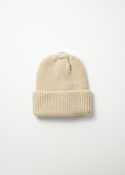 Rototo Cozy Chunky Beanie In Raw Beige