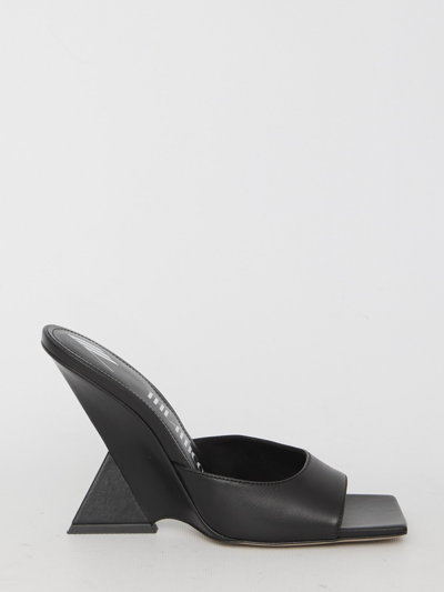 Attico Cheope 105mm Leather Mules In Black