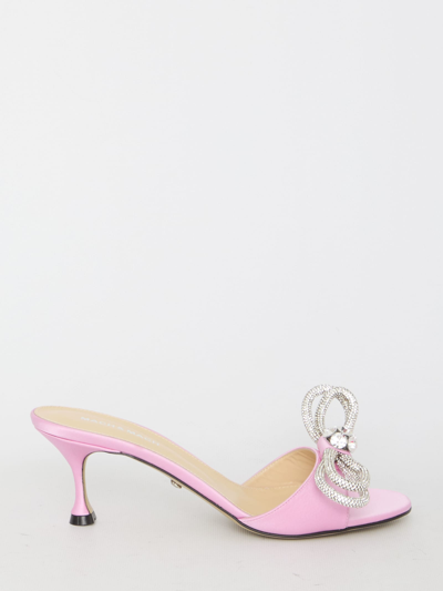 Mach &amp; Mach Double Bow Mules In Pink