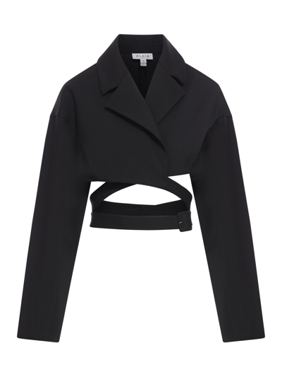 Alaïa Crossover Jacket In Noir