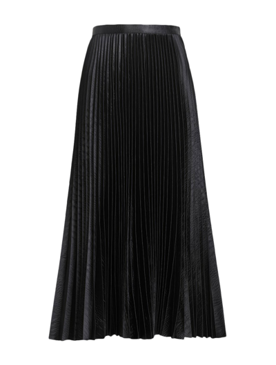 Alaïa Sculpt-stretch Midi Skirt In Noir Alaia