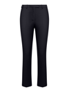 S Max Mara Mid-rise Cropped Trousers In Blue Marino
