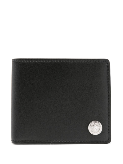 Versace Bi-fold Wallet Calf In P Black Palladium