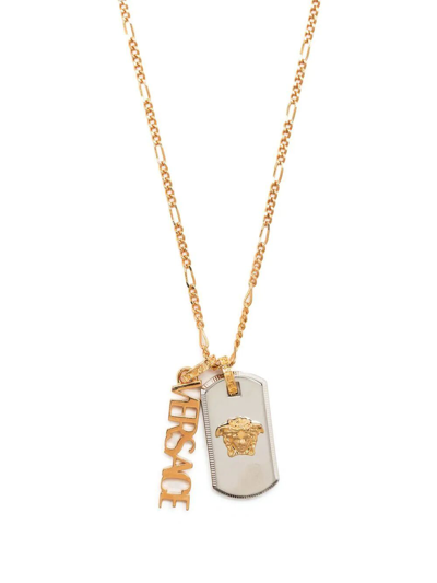 Versace Necklace Metal In  Gold Palladium