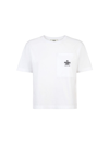 Fendi Embroidered-logo Cropped T-shirt In Znm White