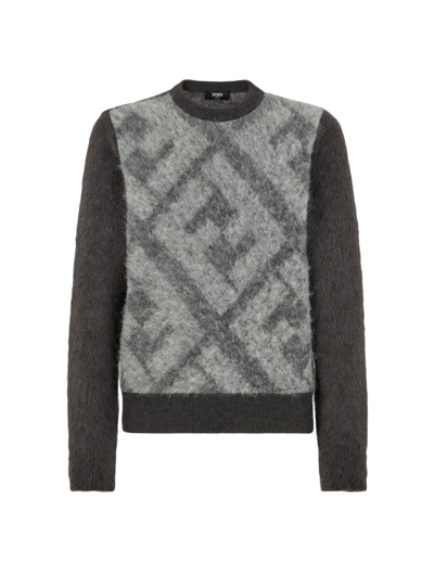 Fendi Embroidered Wool Blend Sweater In Multi