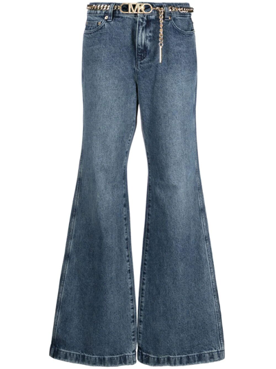 MICHAEL MICHAEL KORS WIDE FLARED JEANS WITH BELT