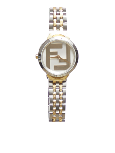 Fendi Stainless Watch In Silver Gold