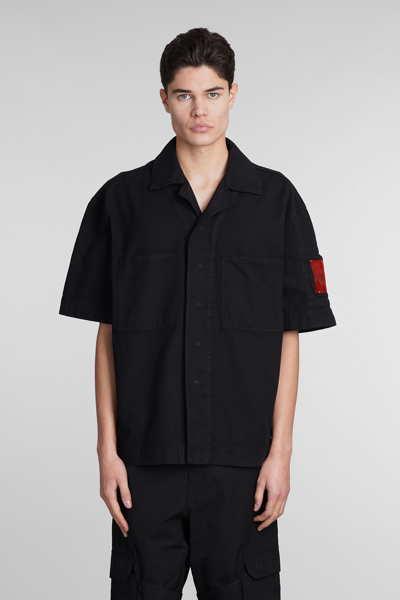 44 Label Group Shirt In Black Cotton