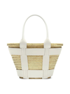 Demellier Women's Santorini Raffia Basket Bag In Natural Off White