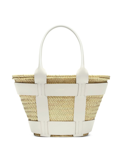 Demellier Women's Santorini Raffia Basket Bag In Natural Off White
