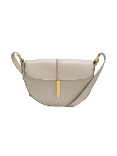 Demellier Women's Tokyo Leather Crossbody Saddle Bag In Taupe