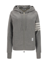 Thom Browne Hoodie In Light Grey
